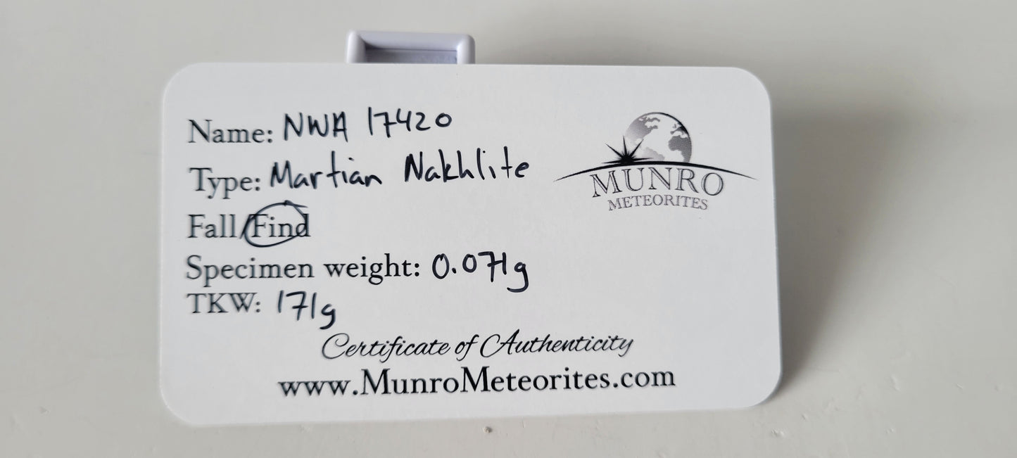 0.071g Mars Nakhlite Meteorite