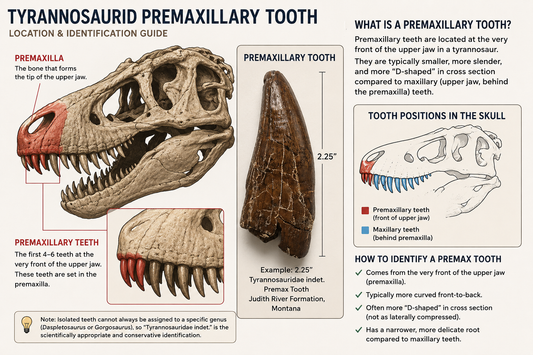 The Ultimate Guide to Tyrannosaur Teeth: Identification, Tooth Positions, Species Differences, and Wear Patterns