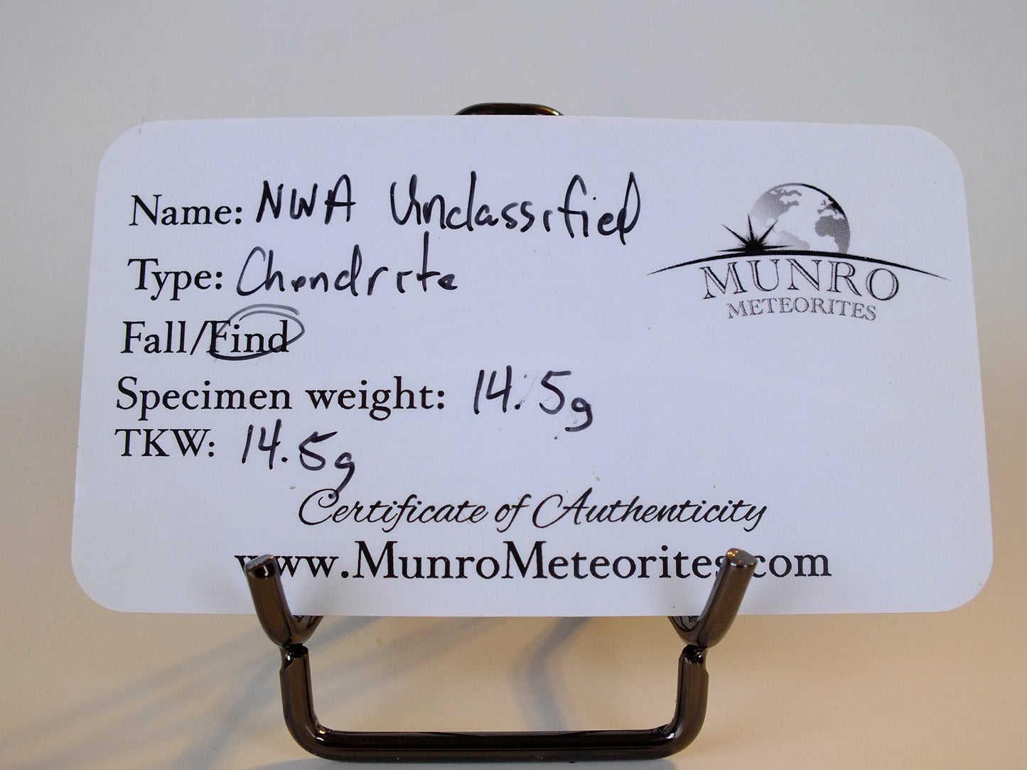 14.4g Chondrite Meteorite