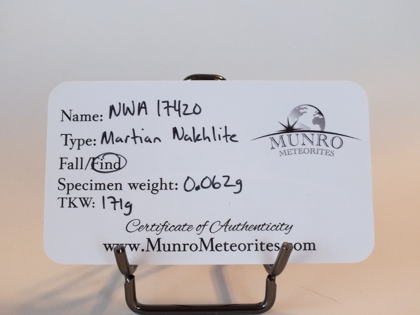 0.062g Nakhlite Meteorite